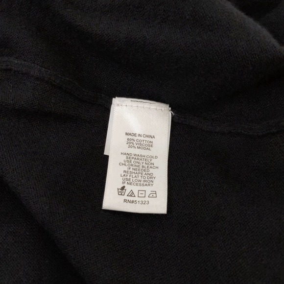 CeCe Off The Shoulder Long Sleeve Bell Cuff Sweater In Black - Picture 6 of 6